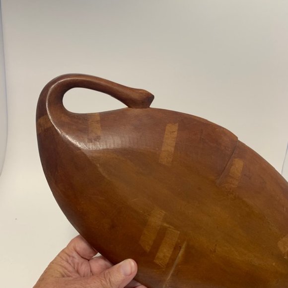 Wood Leaf Serving Snack Platter - Picture 3 of 4